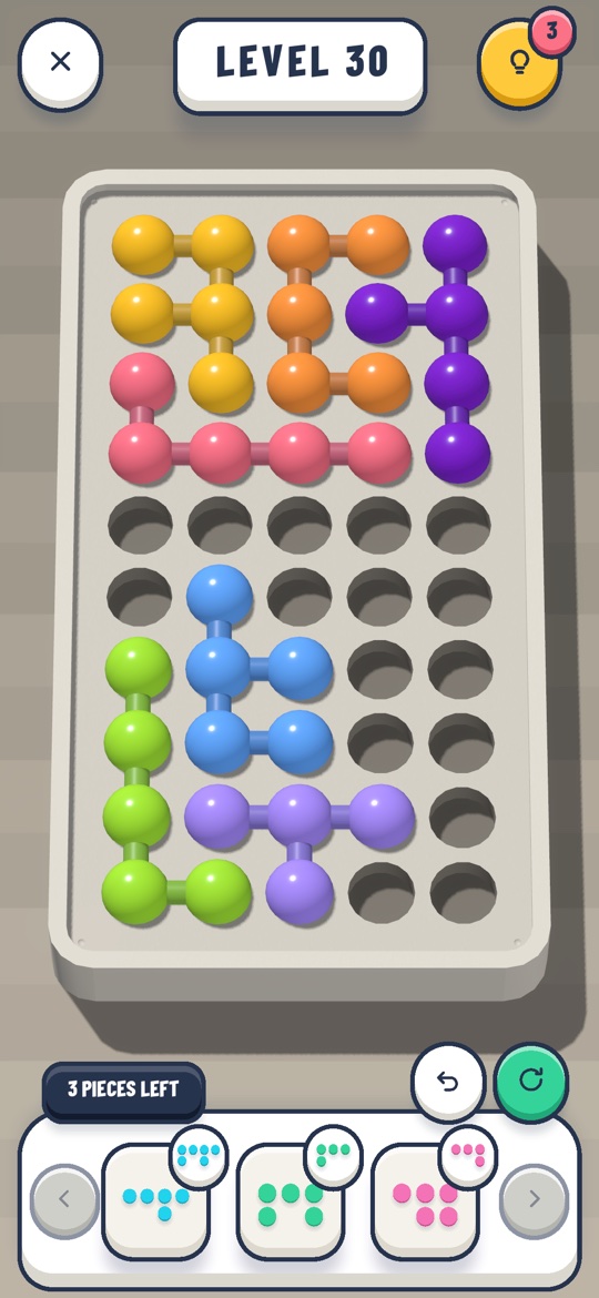 A level in progress, three pieces left